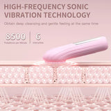 Sonic Waterproof Facial Cleansing Brush Rechargeable Scrubber Exfoliating Vibrating Deep Clean Face Cleaner Skin Care Tool