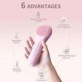 Sonic Waterproof Facial Cleansing Brush Rechargeable Scrubber Exfoliating Vibrating Deep Clean Face Cleaner Skin Care Tool
